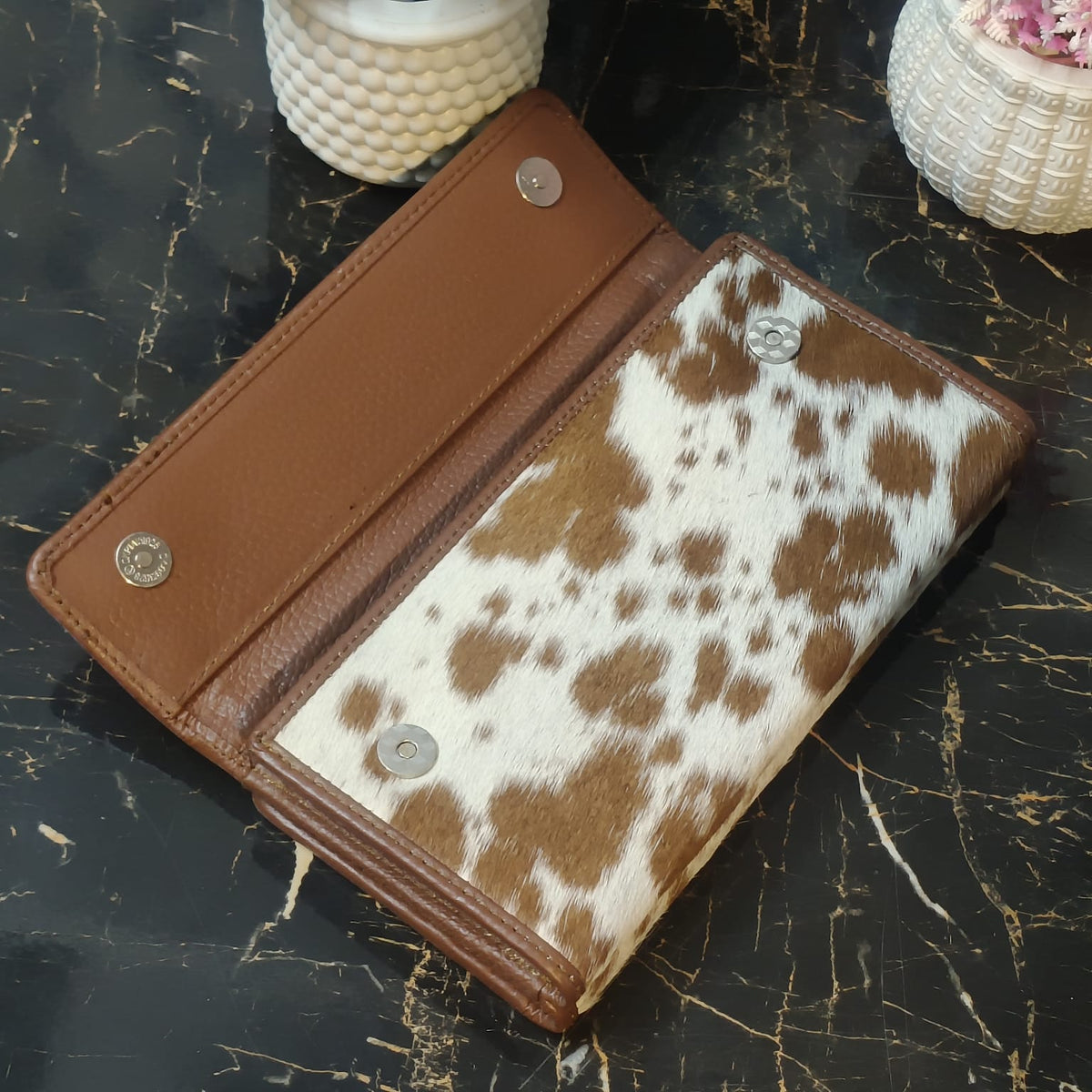 Apex Cowhide Leather Wristlet &amp; Clutch