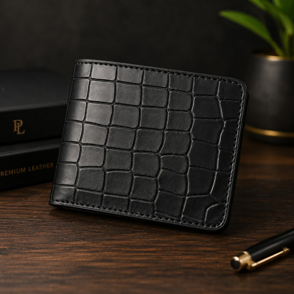 Apex Black Luxury Bi-Fold Wallet